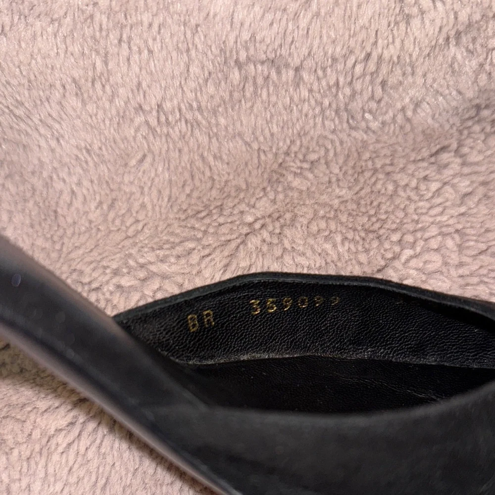 Saint Laurent Paris Black Suede D’Orsay Pointed Toe Stiletto Heels | Designer - Picture 10 of 10